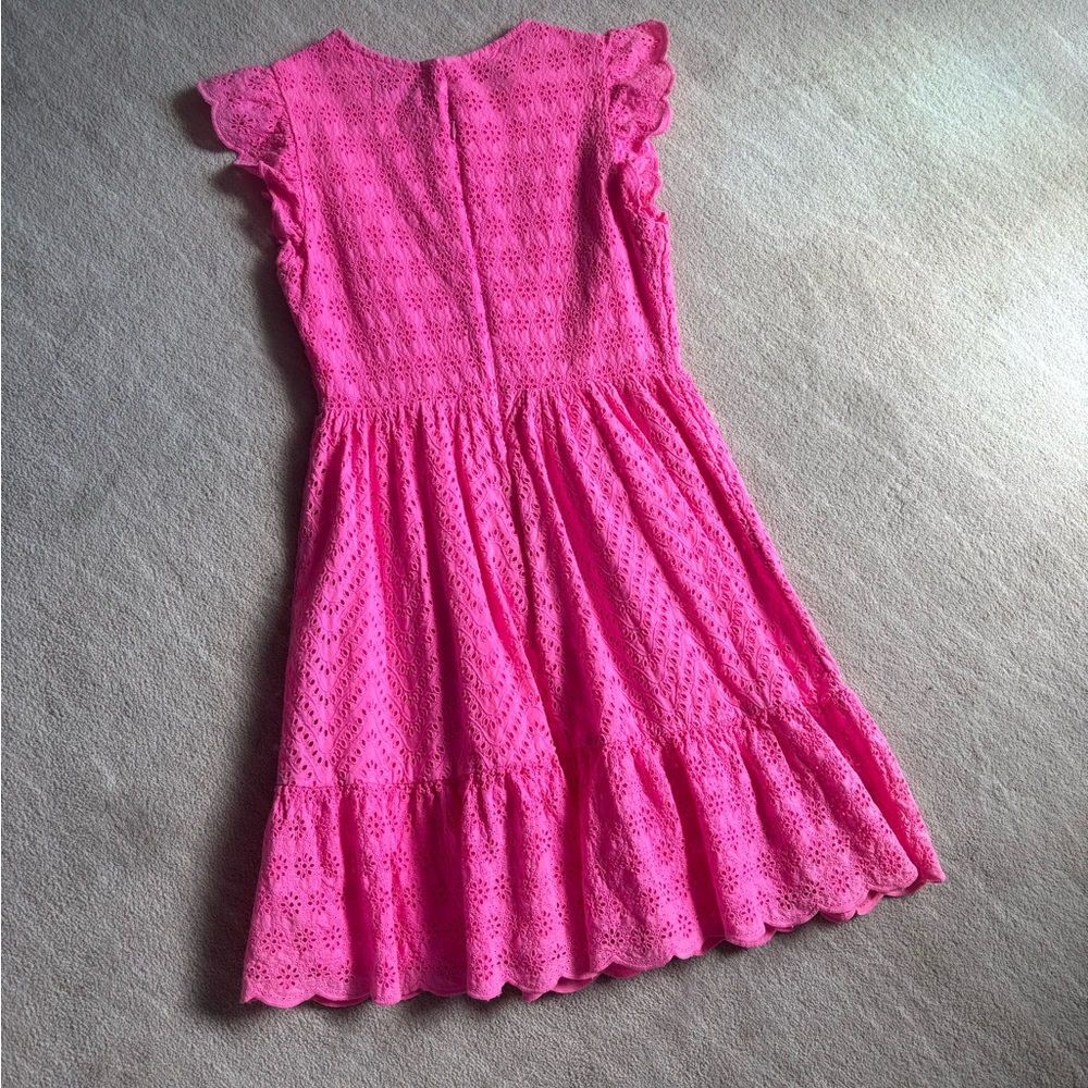 Vineyard Vines Bright Pink Eyelet Dress